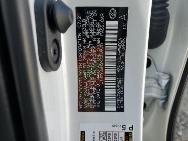 2021 LEXUS UX 250H JTHX9JBH6M2052870