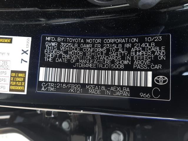 2024 TOYOTA COROLLA LE - JTDB4MEE1RJ015008