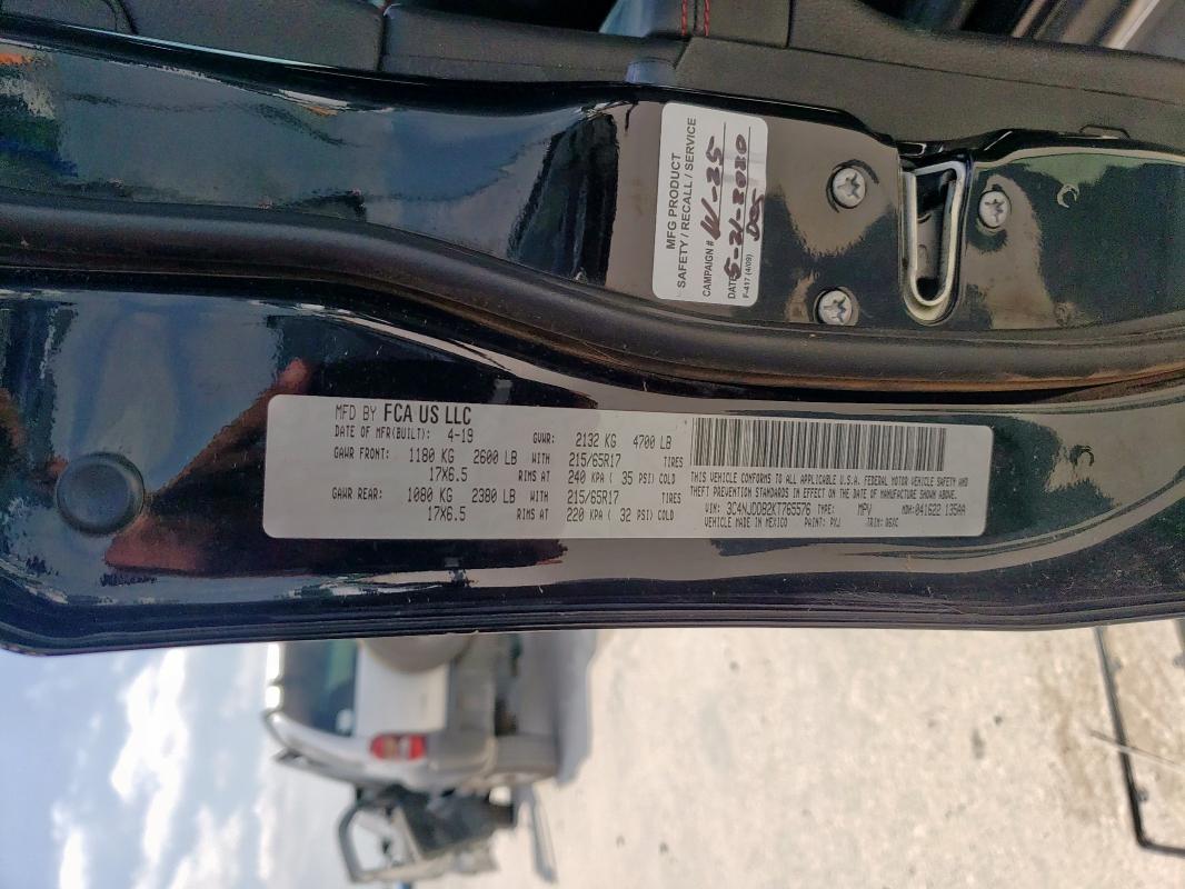 2019 JEEP COMPASS TR - 3C4NJDDB2KT765576