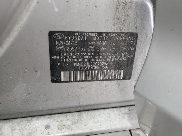 2016 HYUNDAI SONATA HYB - KMHE24L12GA028801