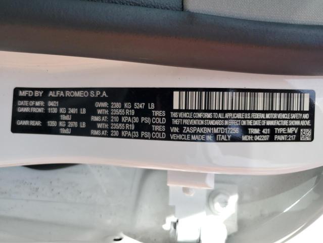 2021 ALFA ROMEO STELVIO TI ZASPAKBN1M7D17256