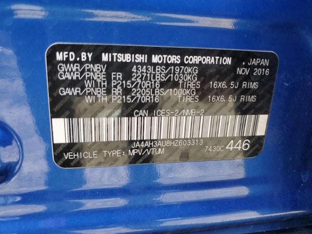 2017 MITSUBISHI RVR SE JA4AH3AU8HZ603313