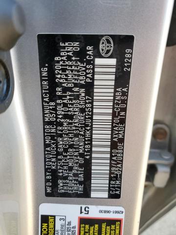 2018 TOYOTA CAMRY L - 4T1B11HK4JU125817