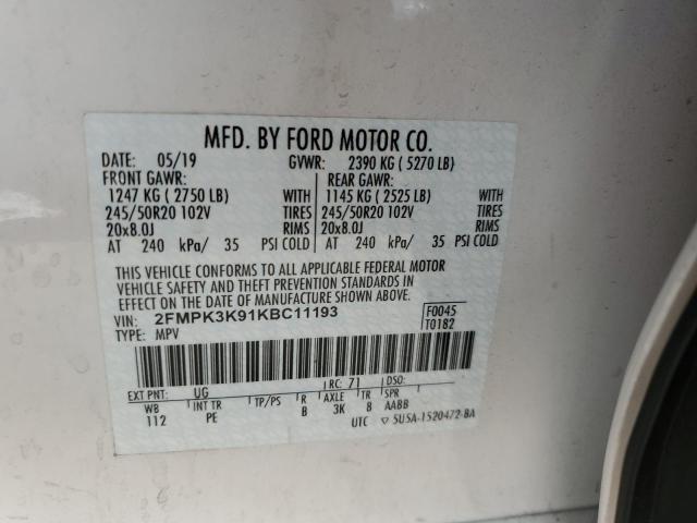 2019 FORD EDGE TITAN - 2FMPK3K91KBC11193