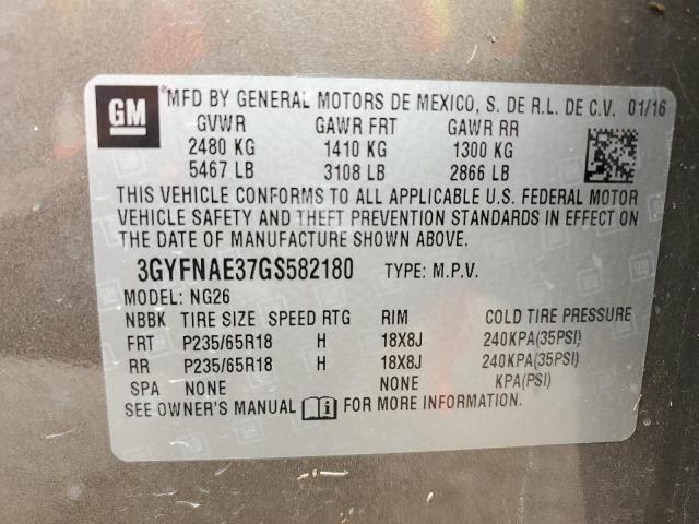2016 CADILLAC SRX - 3GYFNAE37GS582180
