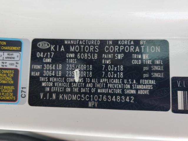 2018 KIA SEDONA EX - KNDMC5C10J6348342