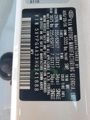 2017 KIA SORENTO LX - 5XYPG4A33HG241888
