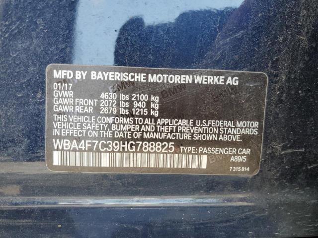 2017 BMW 430I GRAN WBA4F7C39HG788825