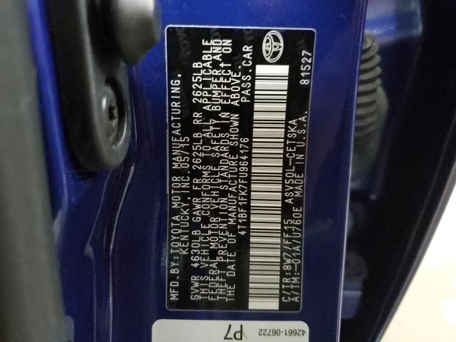 2015 TOYOTA CAMRY LE - 4T1BF1FK7FU964176
