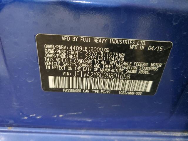 2016 SUBARU WRX STI LI JF1VA2Y60G9801658