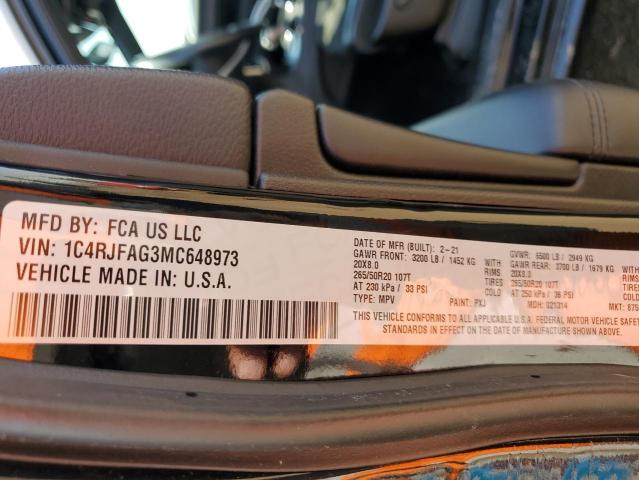 2021 JEEP GRAND CHER - 1C4RJFAG3MC648973