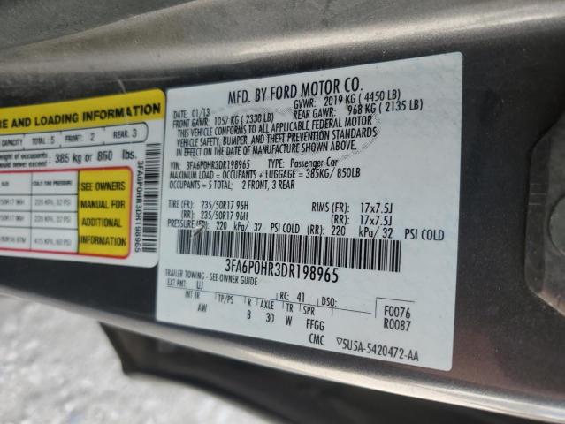 2013 FORD FUSION SE - 3FA6P0HR3DR198965
