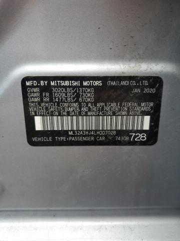 2020 MITSUBISHI MIRAGE ES ML32A3HJ4LH007028