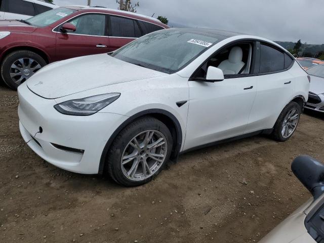 TESLA MODEL Y 2022 white  electric 7SAYGDEE6NF358063 photo #1