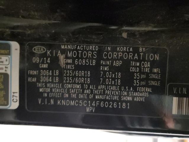 2015 KIA SEDONA EX - KNDMC5C14F6026181