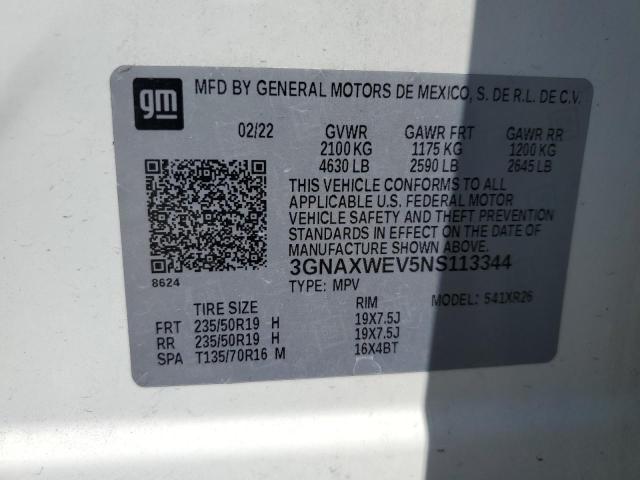 2022 CHEVROLET EQUINOX RS - 3GNAXWEV5NS113344