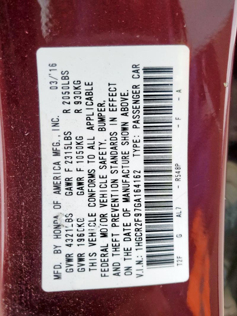 2016 HONDA ACCORD EXL - 1HGCR2F97GA164162