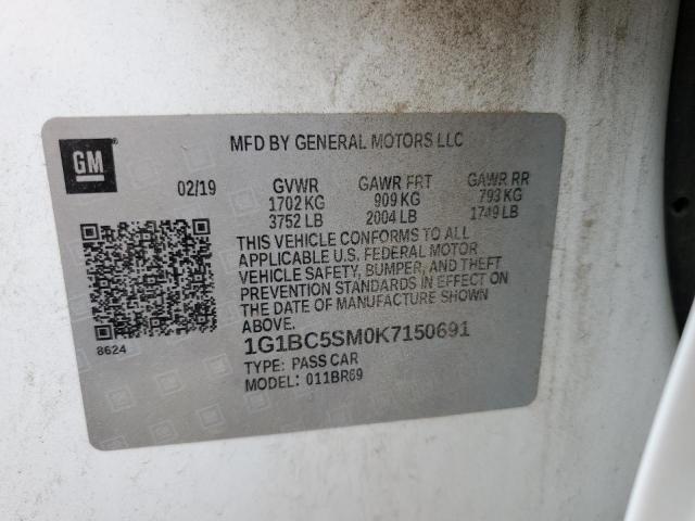 2019 CHEVROLET CRUZE LS - 1G1BC5SM0K7150691