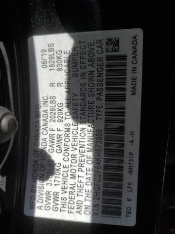 2019 HONDA CIVIC LX - 2HGFC2F64KH573069