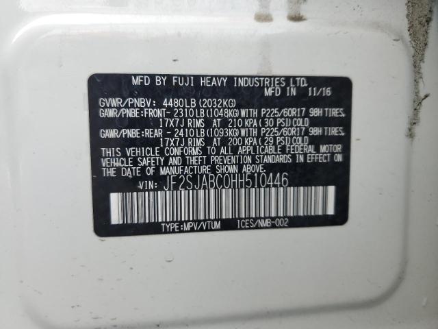 2017 SUBARU FORESTER 2 JF2SJABC0HH510446