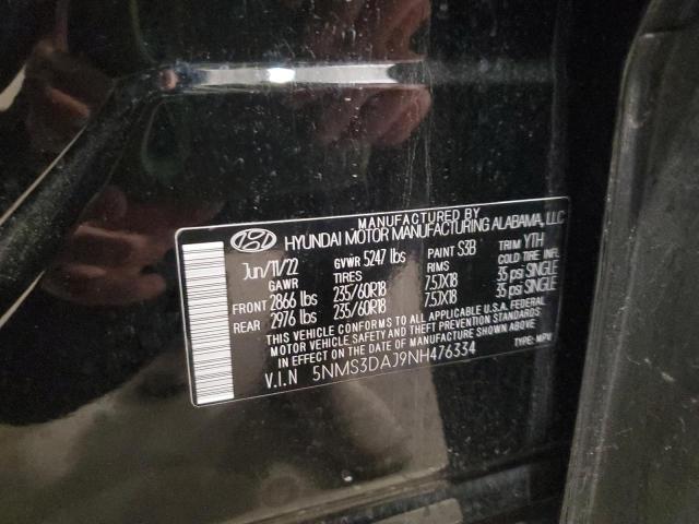 2022 HYUNDAI SANTA FE S - 5NMS3DAJ9NH476334