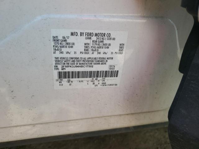 2017 FORD EDGE SEL - 2FMPK3J94HBC17502