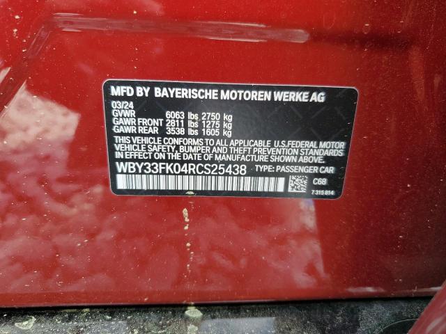 2024 BMW I5 EDRIVE WBY33FK04RCS25438