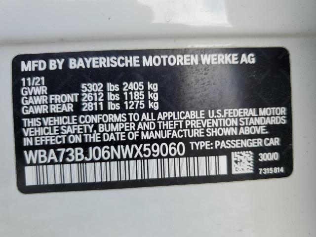 2022 BMW 540 XI WBA73BJ06NWX59060