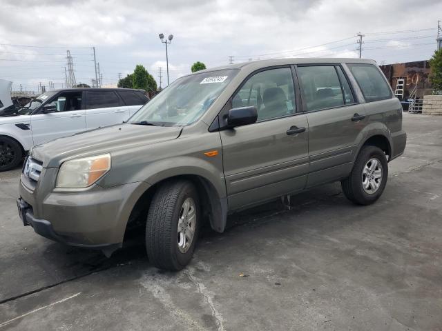 HONDA PILOT LX 2007 green  gas 5FNYF28167B035289 photo #1