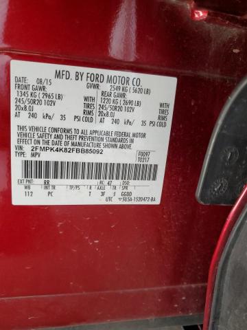 2015 FORD EDGE TITAN - 2FMPK4K82FBB85092