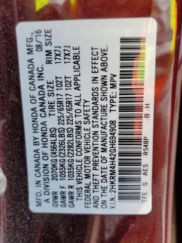 2016 HONDA CR-V SE - 2HKRM4H42GH694908