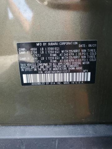 2022 SUBARU OUTBACK PR - 4S4BTADC6N3113317