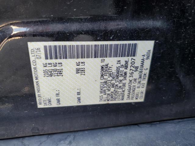 2017 NISSAN MAXIMA 3.5 1N4AA6AP2HC367207