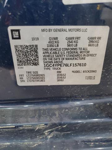 2020 CHEVROLET SILVERADO - 1GC4YPE76LF157610