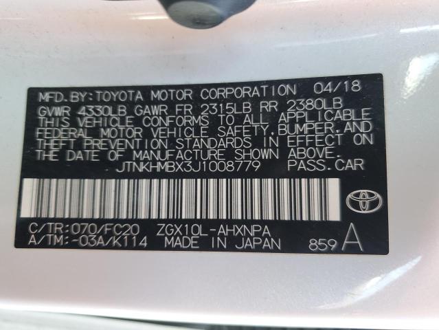 2018 TOYOTA C-HR XLE JTNKHMBX3J1008779