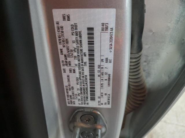 2020 FORD ESCAPE SE - 1FMCU0G66LUA33010