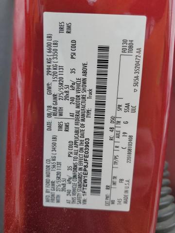2018 FORD F150 SUPER - 1FTEW1EP8JFE03903