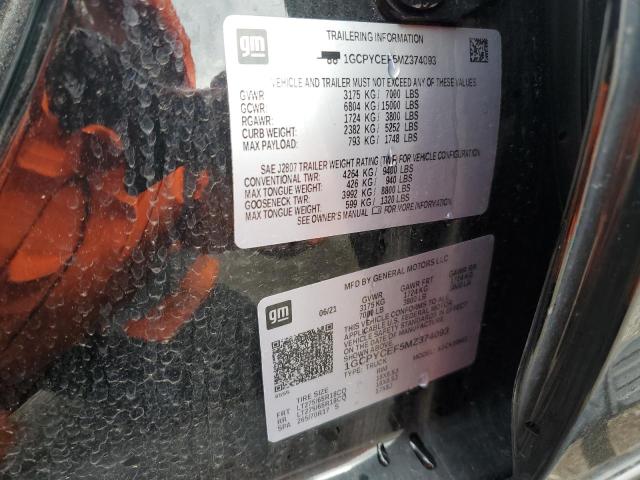 2021 CHEVROLET SILVERADO - 1GCPYCEF5MZ374093