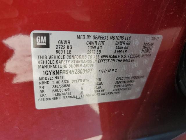 2017 CADILLAC XT5 PLATIN - 1GYKNFRS4HZ300191