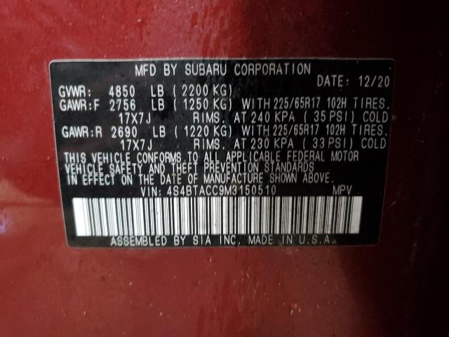 2021 SUBARU OUTBACK PR 4S4BTACC9M3150510
