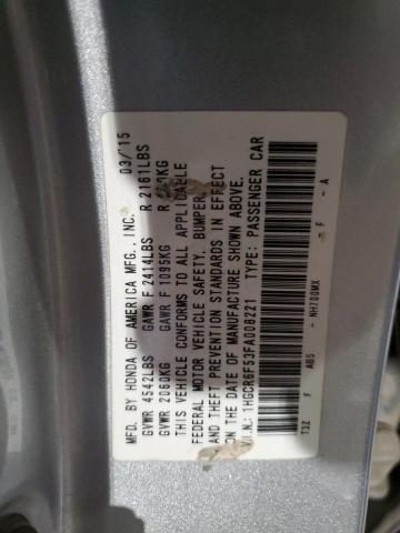 2015 HONDA ACCORD HYB - 1HGCR6F53FA008221