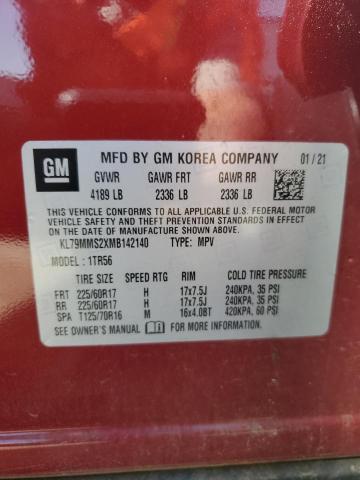 2021 CHEVROLET TRAILBLAZE KL79MMS2XMB142140