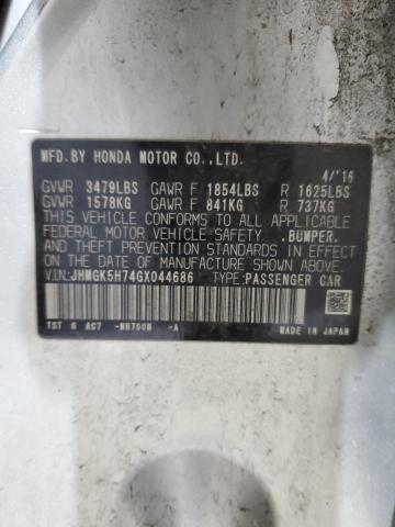 2016 HONDA FIT EX - JHMGK5H74GX044686