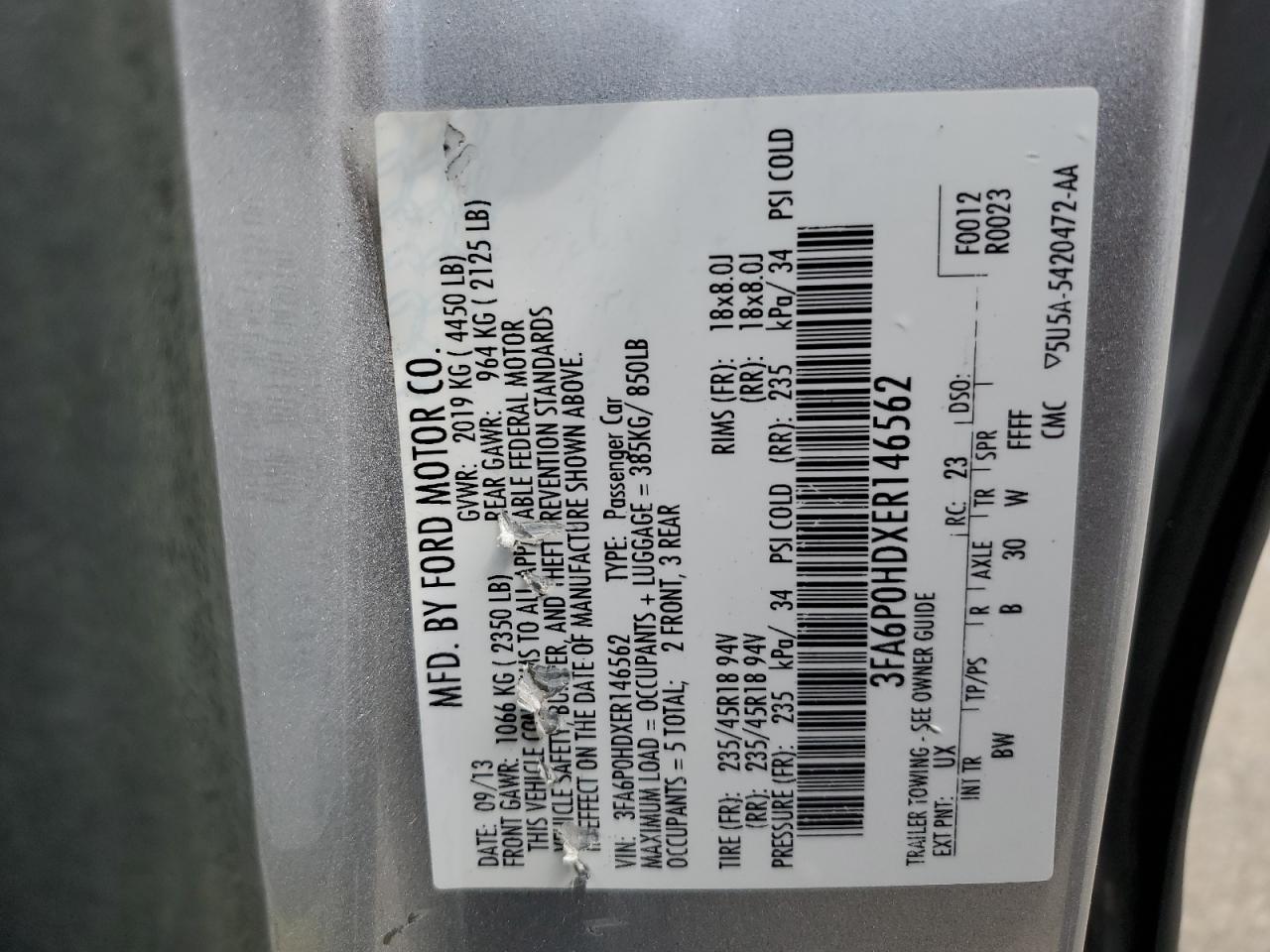 Ford Fusion se 2014
