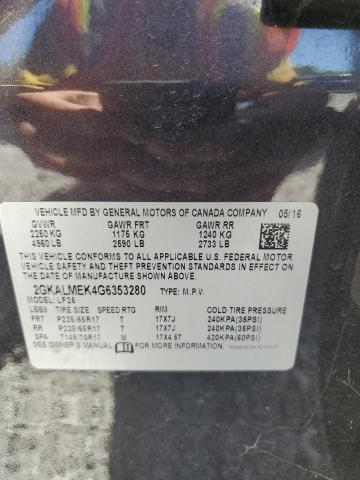 2016 GMC TERRAIN SL - 2GKALMEK4G6353280