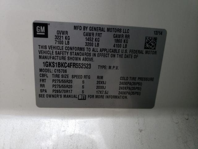 2015 GMC YUKON SLT 1GKS1BKC4FR552523