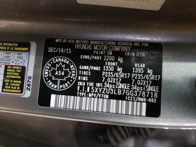 2016 HYUNDAI SANTA FE S - 5XYZU3LB7GG378718