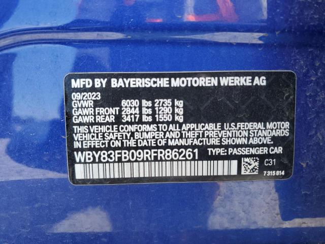 2024 BMW I4 XDRIVE WBY83FB09RFR86261