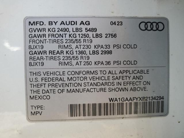 2023 AUDI Q5 PREMIUM - WA1GAAFYXP2134294
