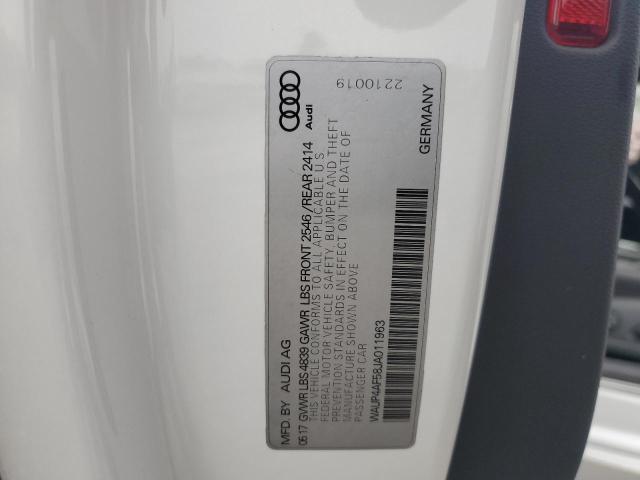 2018 AUDI S5 PREMIUM WAUP4AF58JA011963